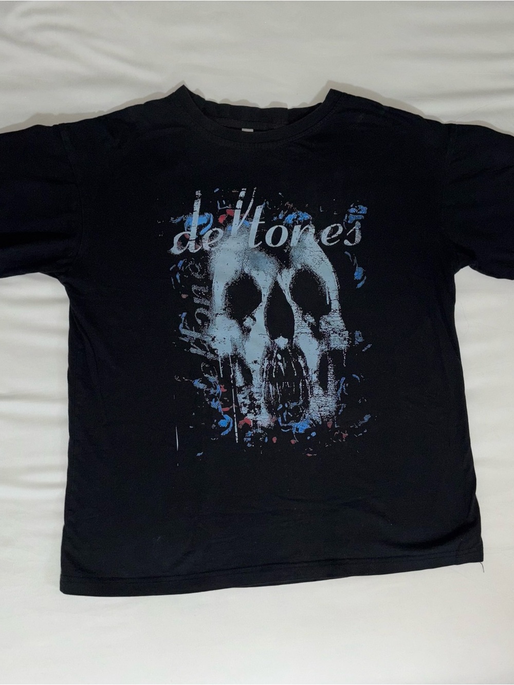 Deftones Black Graphic Skull Band Tee
